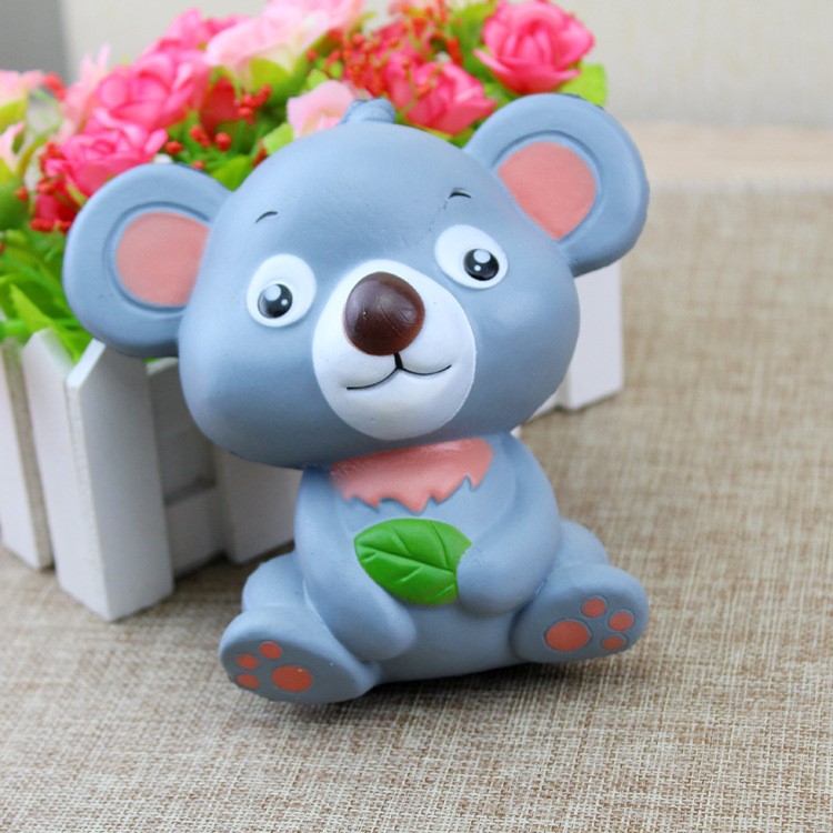 PU Stress Relief Koala Reduced Pressure Squishy Toy - Grey-3