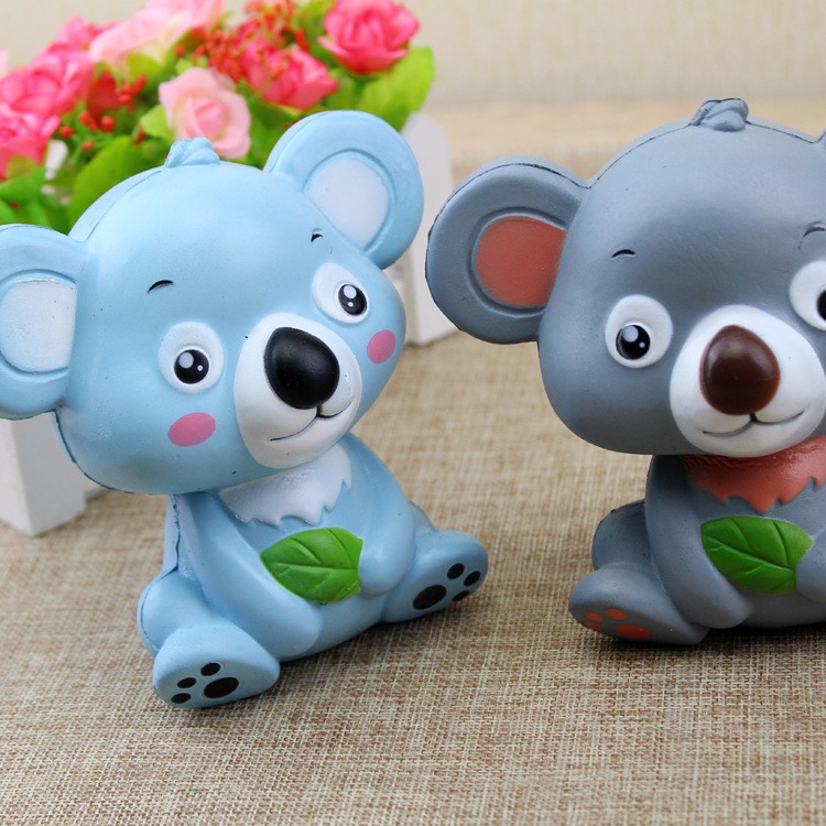 PU Stress Relief Koala Reduced Pressure Squishy Toy - Grey-5