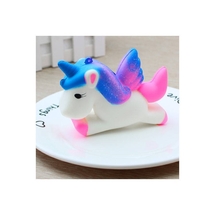 Lovely Unicorn PU Stress Relief Toy Reduced Pressure Squishy Toy - Blue / Rose-1