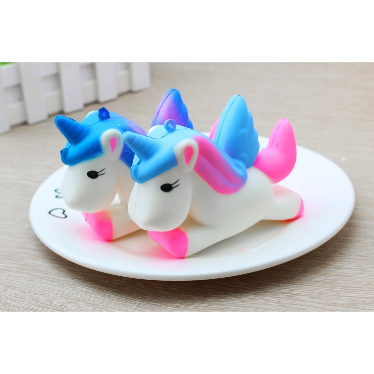 Lovely Unicorn PU Stress Relief Toy Reduced Pressure Squishy Toy - Blue / Rose-2
