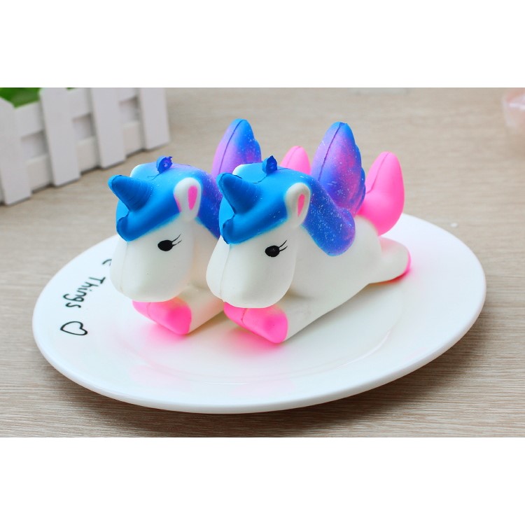 Lovely Unicorn PU Stress Relief Toy Reduced Pressure Squishy Toy - Blue / Rose-3
