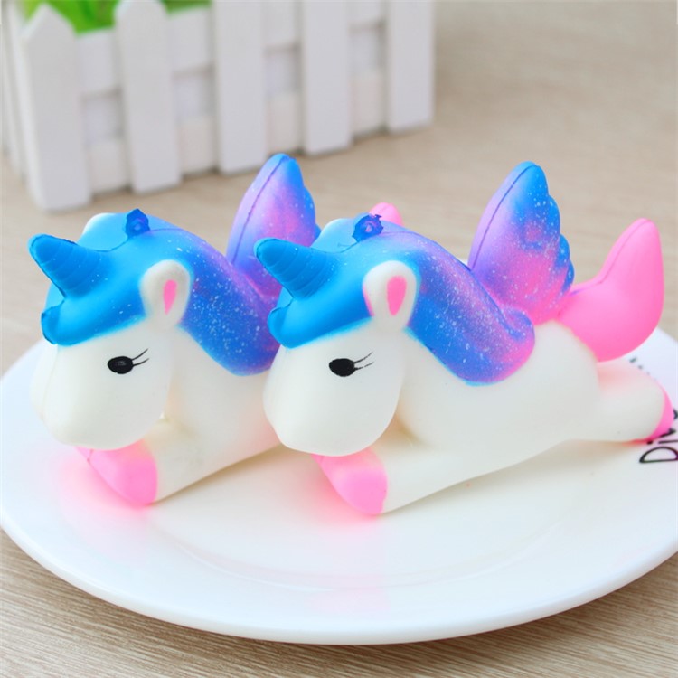 Lovely Unicorn PU Stress Relief Toy Reduced Pressure Squishy Toy - Blue / Rose-4