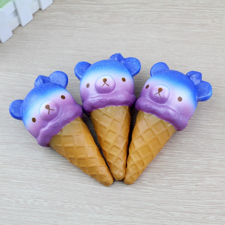 Adorable Cartoon Bear Head Ice Cream Fidget Squeeze Pinch Toy Home Decoration-5
