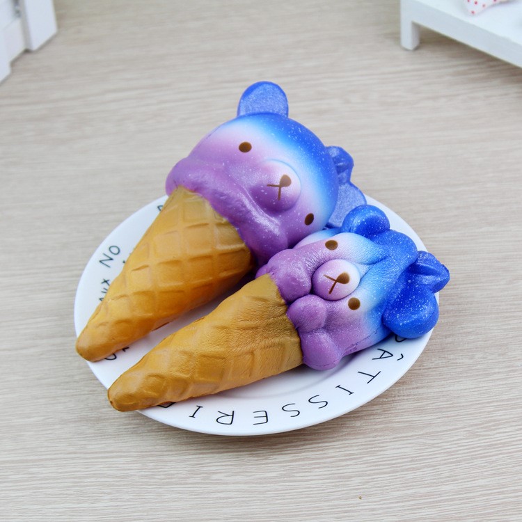 Adorable Cartoon Bear Head Ice Cream Fidget Squeeze Pinch Toy Home Decoration-7