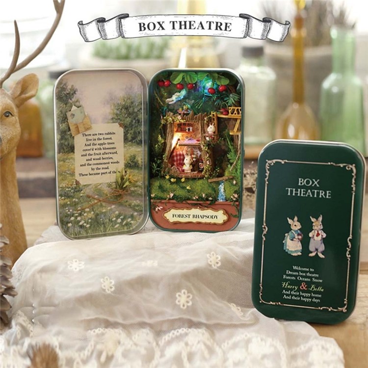 3D Dollhouse DIY Miniature Puzzle Dollhouse Box Theatre Assemble Kits Gift Toys - Forest Rhapsody-1