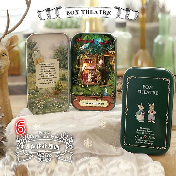 3D Dollhouse DIY Miniature Puzzle Dollhouse Box Theatre Assemble Kits Gift Toys - Forest Rhapsody-5
