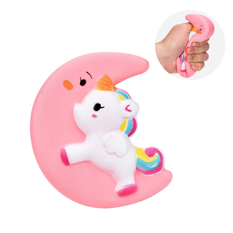 Unicorn Pattern Squishy Toy Hand Fidget Squishy Squeeze Toy - Pink-1