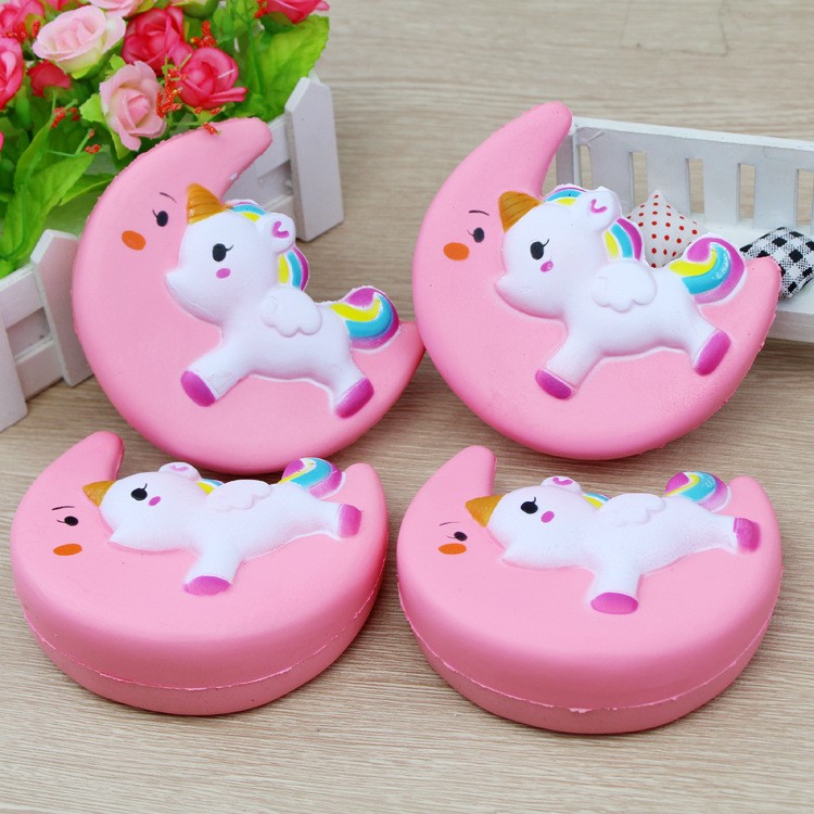 Unicorn Pattern Squishy Toy Hand Fidget Squishy Squeeze Toy - Pink-11