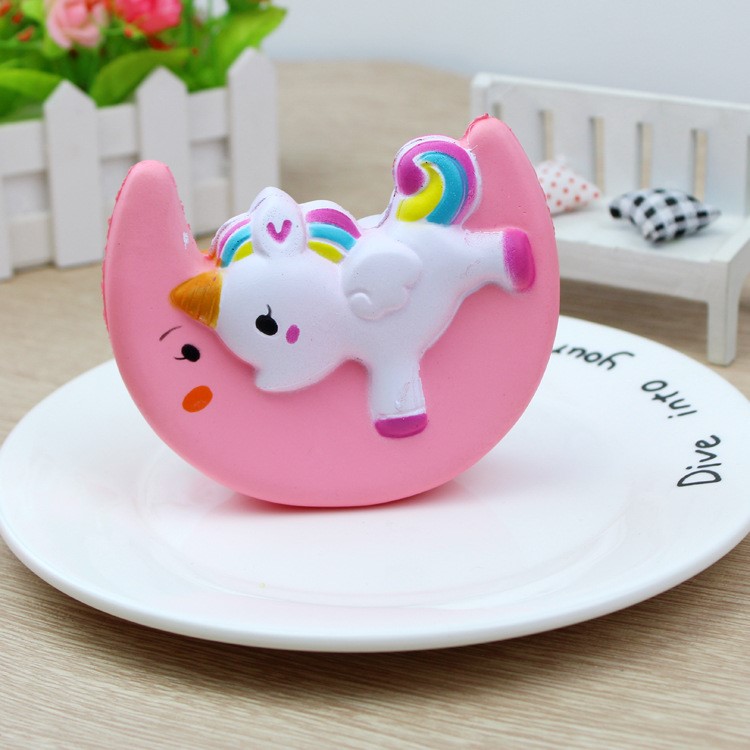 Unicorn Pattern Squishy Toy Hand Fidget Squishy Squeeze Toy - Pink-12