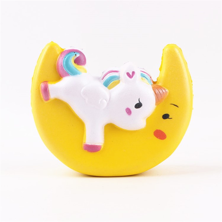 Lovely Unicorn Pattern Squishy Toy Hand Fidget Squishy Squeeze Toy - Yellow-2
