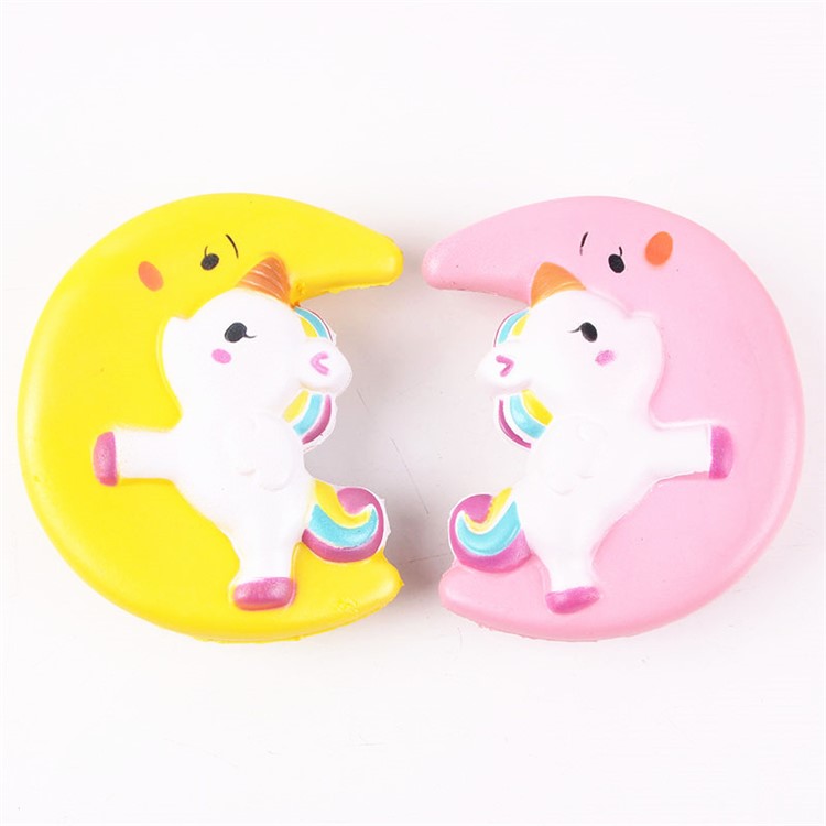 Lovely Unicorn Pattern Squishy Toy Hand Fidget Squishy Squeeze Toy - Yellow-3