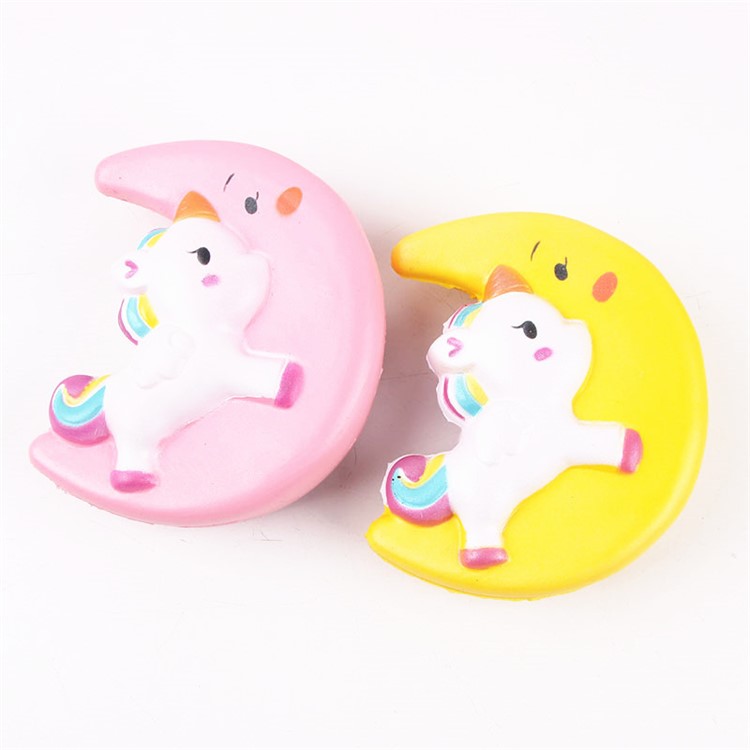 Lovely Unicorn Pattern Squishy Toy Hand Fidget Squishy Squeeze Toy - Yellow-6