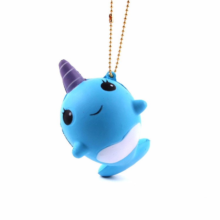 Whale Pattern Squishy Toy Hand Fidget Squishy Squeeze Toy Pressure Reduced Toy - Blue-6