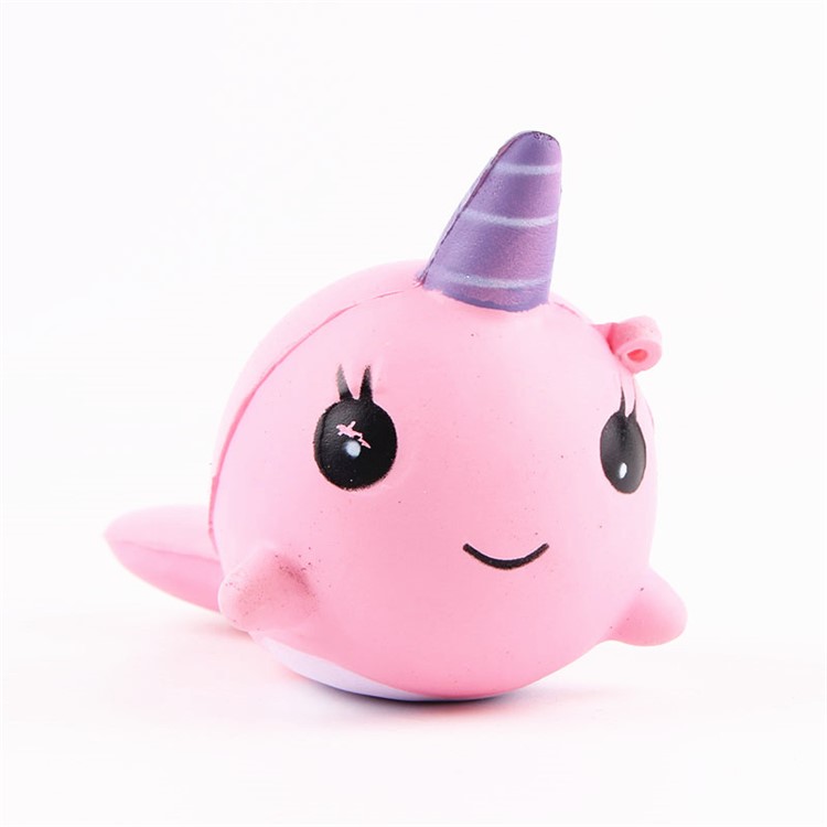 Whale Pattern Squishy Toy Squishy Squeeze Toy Pressure Reduced Toy - Pink-1