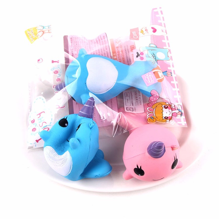Whale Pattern Squishy Toy Squishy Squeeze Toy Pressure Reduced Toy - Pink-4