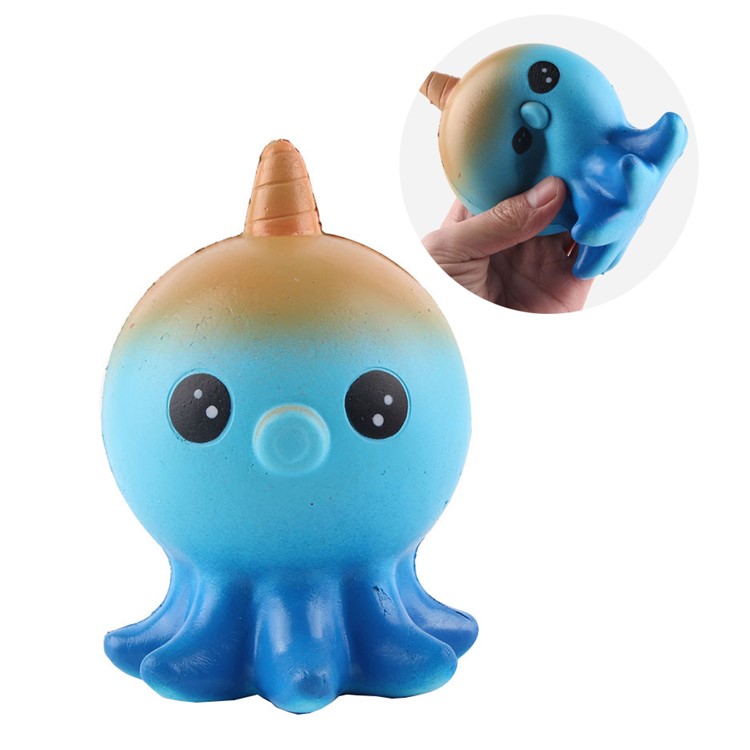 Lovely Octopus Pattern PU Squishy Toy Hand Squishy Squeeze Toy - Blue-1