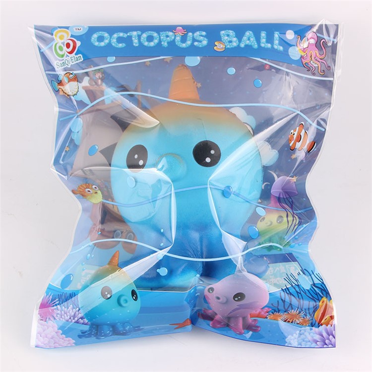 Lovely Octopus Pattern PU Squishy Toy Hand Squishy Squeeze Toy - Blue-3