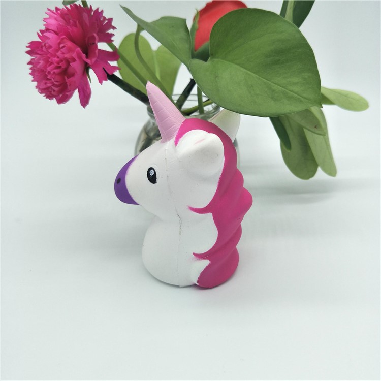 PU Stress Relief Cute Unicorn Reduced Pressure Squishy Toy - White-1