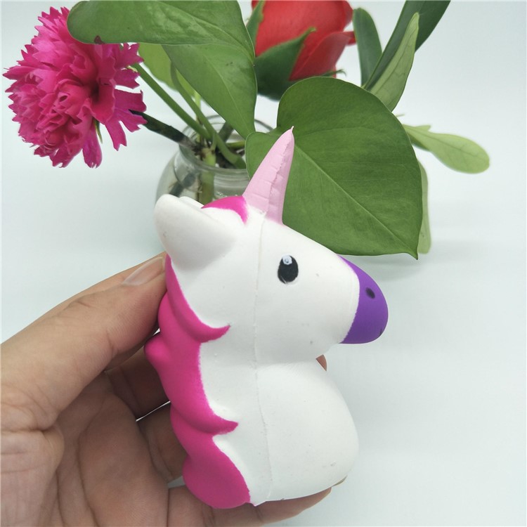 PU Stress Relief Cute Unicorn Reduced Pressure Squishy Toy - White-2