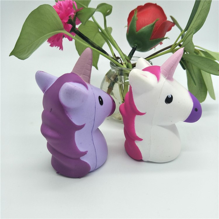 PU Stress Relief Cute Unicorn Reduced Pressure Squishy Toy - White-3