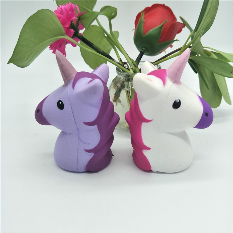 PU Stress Relief Cute Unicorn Reduced Pressure Squishy Toy - White-4