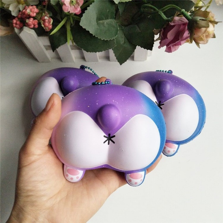 Lovely Corgi Butt Shaped Squishy Toy Slow Rising Toy Stress Relieve Squeeze Toy Hanging Toy-1