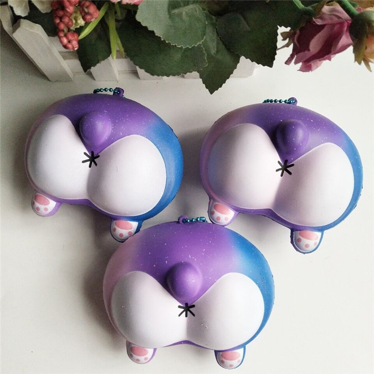 Lovely Corgi Butt Shaped Squishy Toy Slow Rising Toy Stress Relieve Squeeze Toy Hanging Toy-2