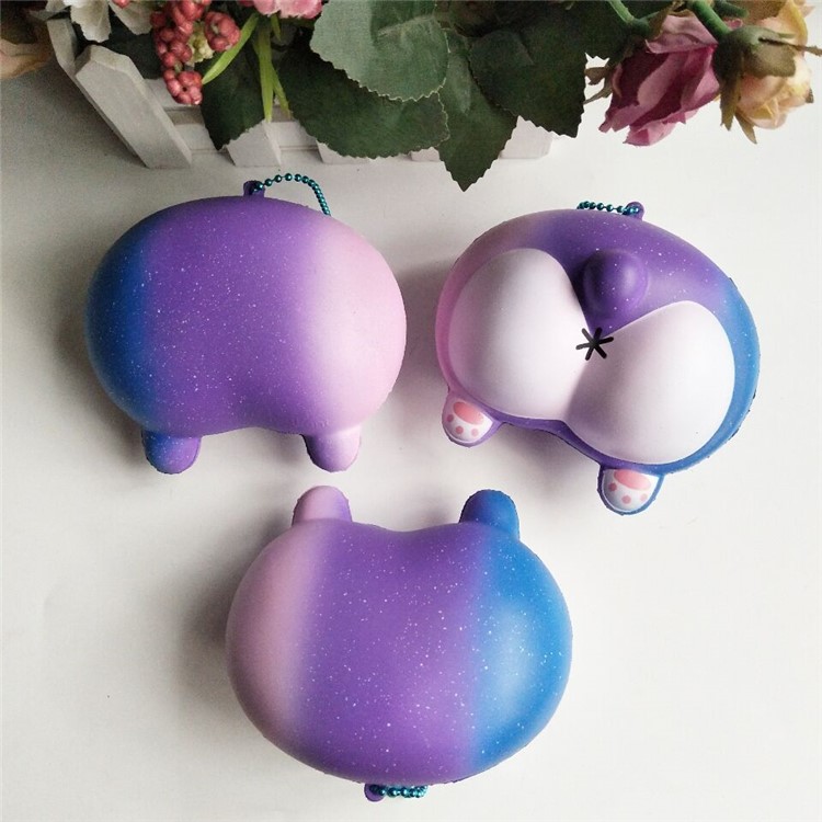 Lovely Corgi Butt Shaped Squishy Toy Slow Rising Toy Stress Relieve Squeeze Toy Hanging Toy-3