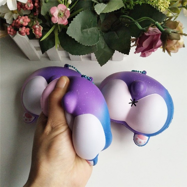 Lovely Corgi Butt Shaped Squishy Toy Slow Rising Toy Stress Relieve Squeeze Toy Hanging Toy-4