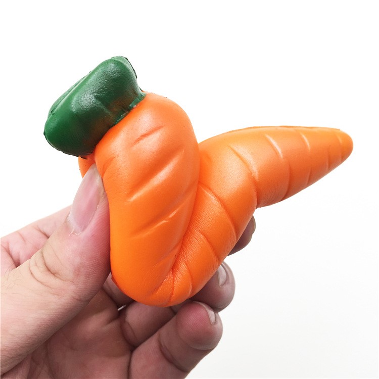 Vivid Carrot Shaped PU Stress Relief Pressure Squishy Toy-3