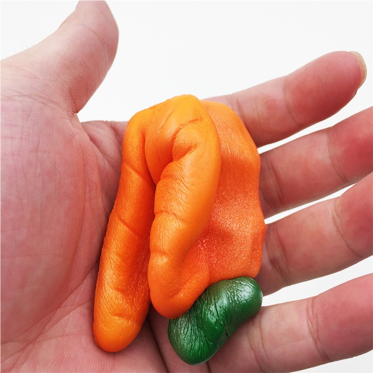 Vivid Carrot Shaped PU Stress Relief Pressure Squishy Toy-5