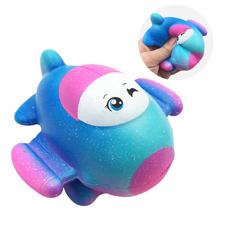 Colorized Plane Pattern Squishy Toy Hand Fidget Squishy Squeeze Toy-1