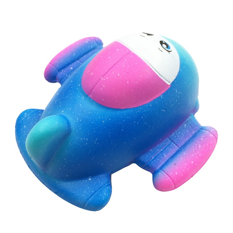 Colorized Plane Pattern Squishy Toy Hand Fidget Squishy Squeeze Toy-10