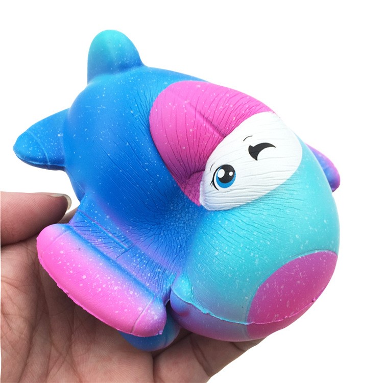Colorized Plane Pattern Squishy Toy Hand Fidget Squishy Squeeze Toy-3