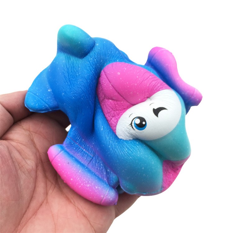 Colorized Plane Pattern Squishy Toy Hand Fidget Squishy Squeeze Toy-4