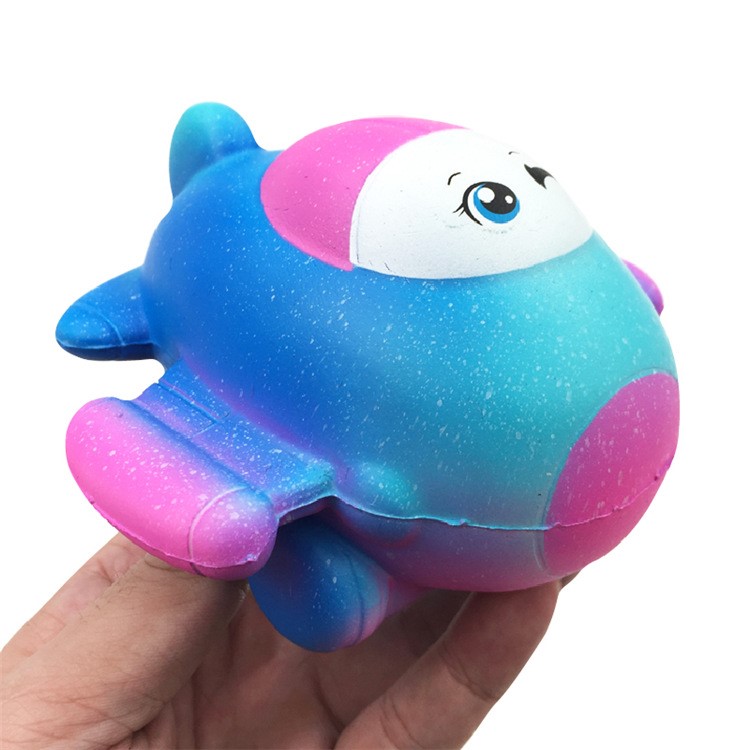 Colorized Plane Pattern Squishy Toy Hand Fidget Squishy Squeeze Toy-5