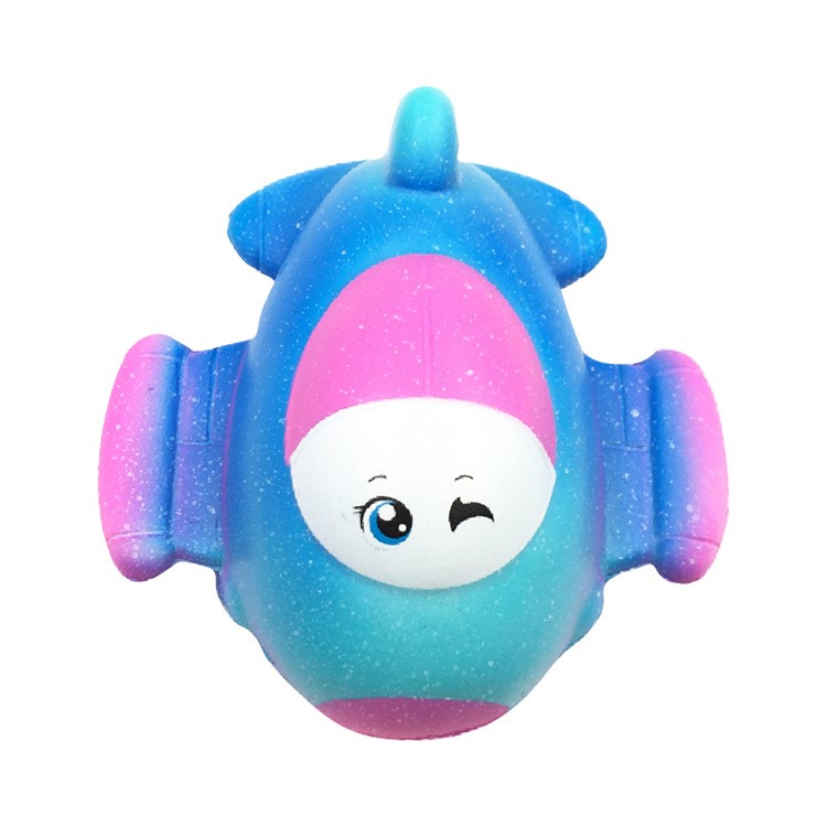 Colorized Plane Pattern Squishy Toy Hand Fidget Squishy Squeeze Toy-6