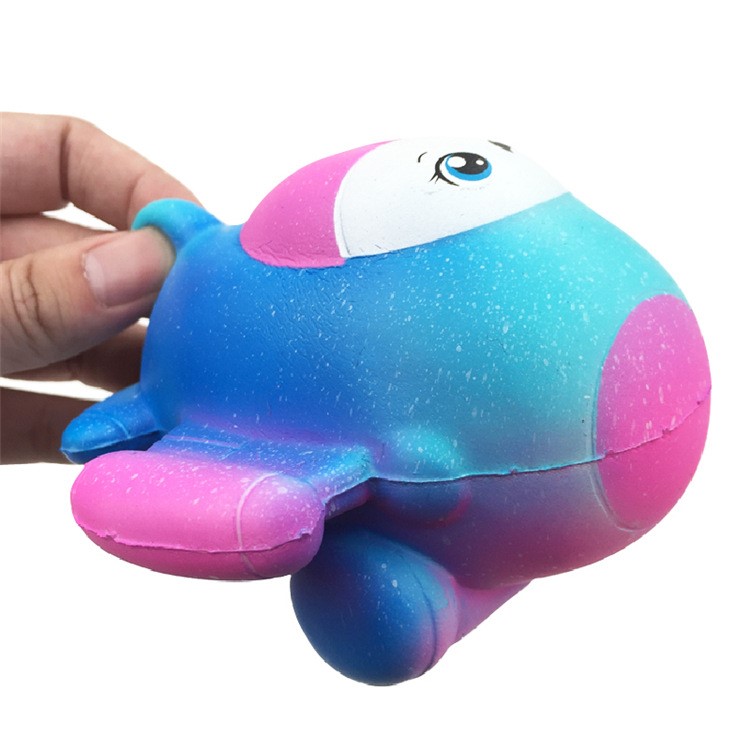 Colorized Plane Pattern Squishy Toy Hand Fidget Squishy Squeeze Toy-9
