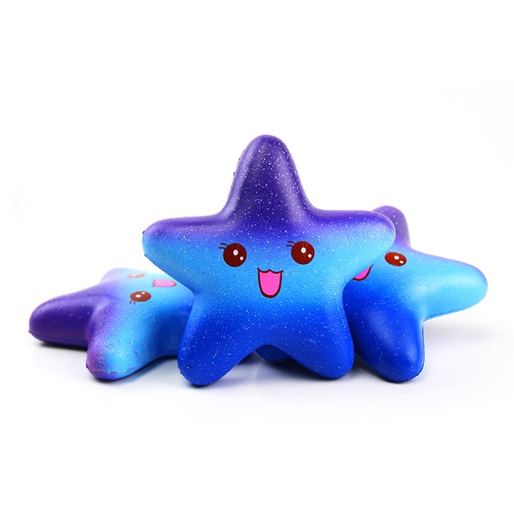 Adorable Blue Star Shaped Squishy Toy Slow Rising Toy Stress Relieve Squeeze Toy-1