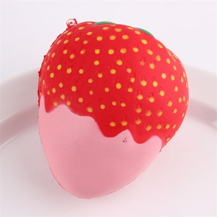 Cute Scented Strawberry Soft PU Hand Stress Relieve Squeeze Toy - Pink-1