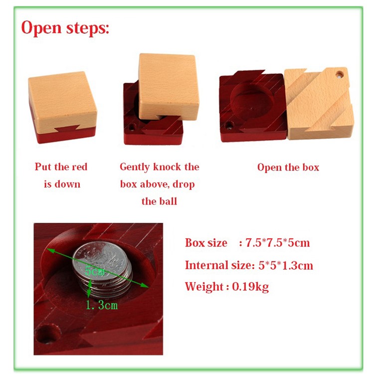 Wooden Magic Box Puzzle Secret Box IQ Mind Creative Educational Toy-6