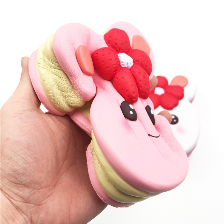 Scented Rabbit Cake Soft PU Slow Rebound Squishy Squeeze Toy - Pink-2
