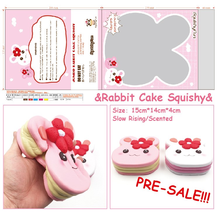 Scented Rabbit Cake Soft PU Slow Rebound Squishy Squeeze Toy - Pink-4