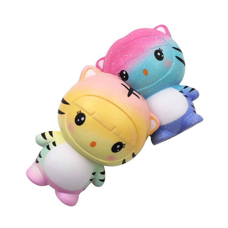 Tiger Pattern Squishy Toy Hand Squeeze Toy for Stress Relief - Yellow-2