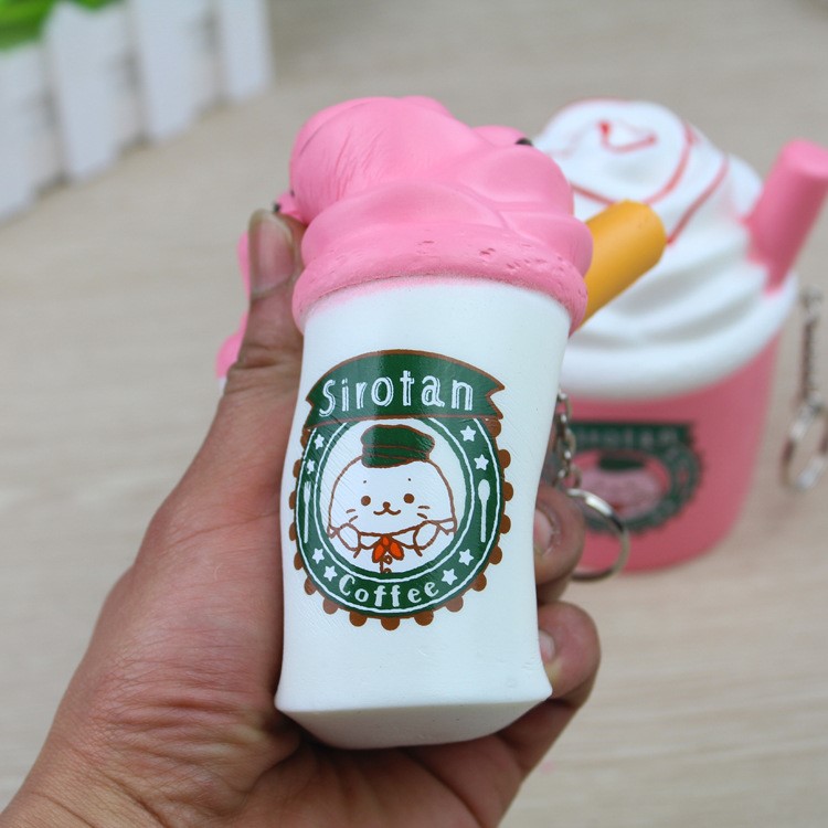 Ice Cream Pattern Squishy Toy Hand Toy Squeeze Toy for Stress Relief - Pink-2