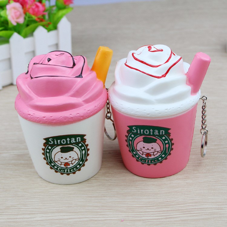 Ice Cream Pattern Squishy Toy Hand Toy Squeeze Toy for Stress Relief - Pink-3