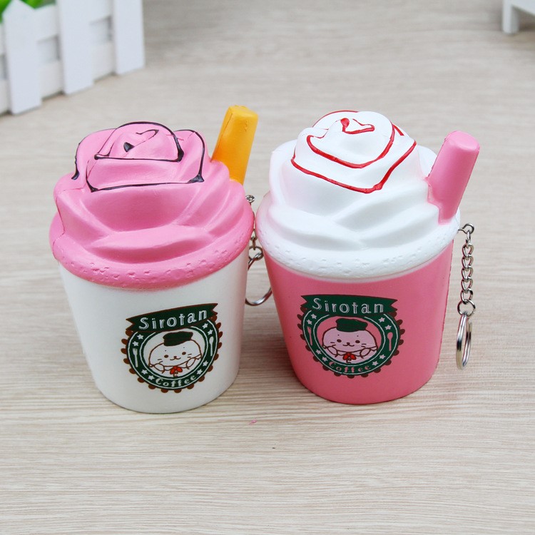 Ice Cream Pattern Squishy Toy Hand Toy Squeeze Toy for Stress Relief - Pink-4