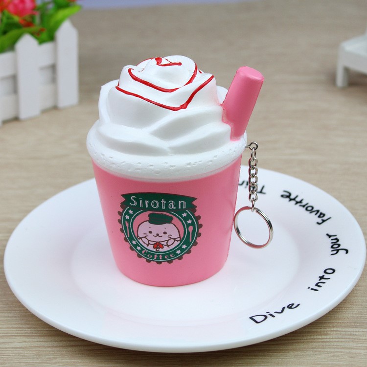 Ice Cream Pattern Squishy Toy Squeeze Toy for Stress Relief and Time Killing - White-1