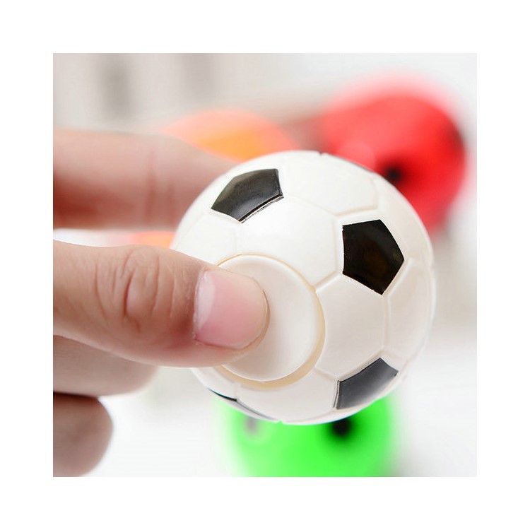 Mini Fidget Rotation Football Soccer Spinner Anti Stress Relax Gyro Toy - White-1
