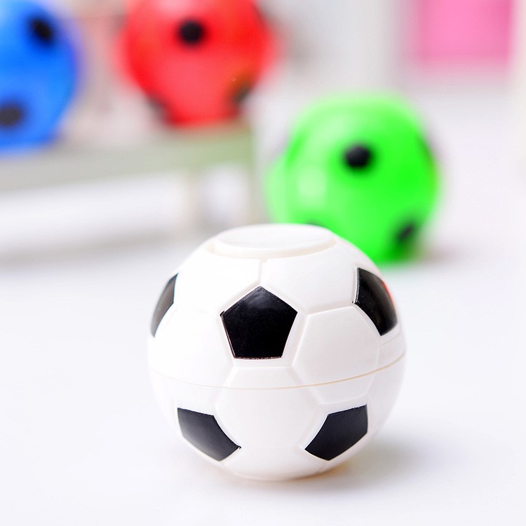 Mini Fidget Rotation Football Soccer Spinner Anti Stress Relax Gyro Toy - White-2